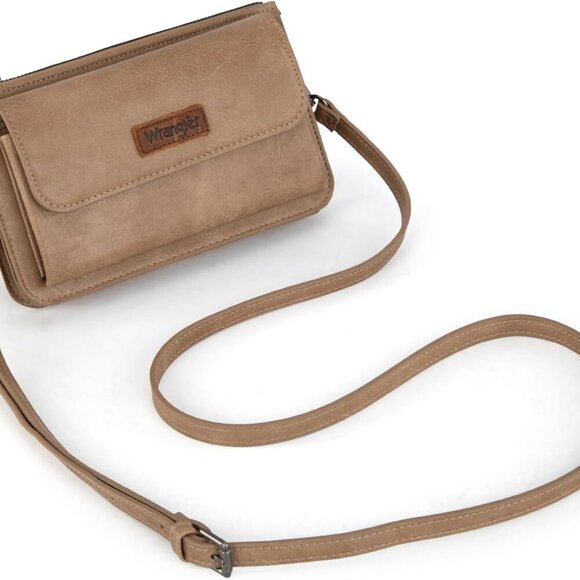 Wrangler RFID Crossbody Wallet Purse Vegan Leather Small Purses for Women with P - Picture 7 of 7